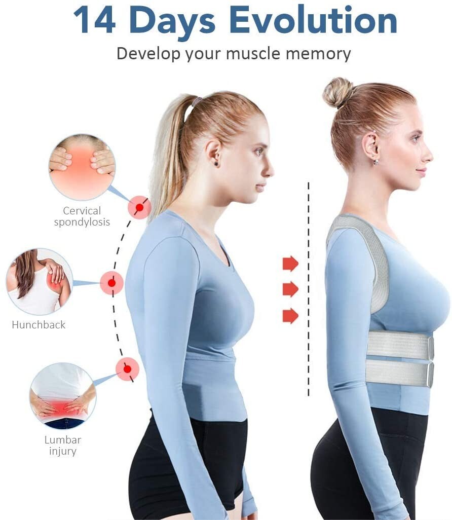 Back Posture Corrector for Women, Men, Teens KDD Adjustable Back Posture Brace