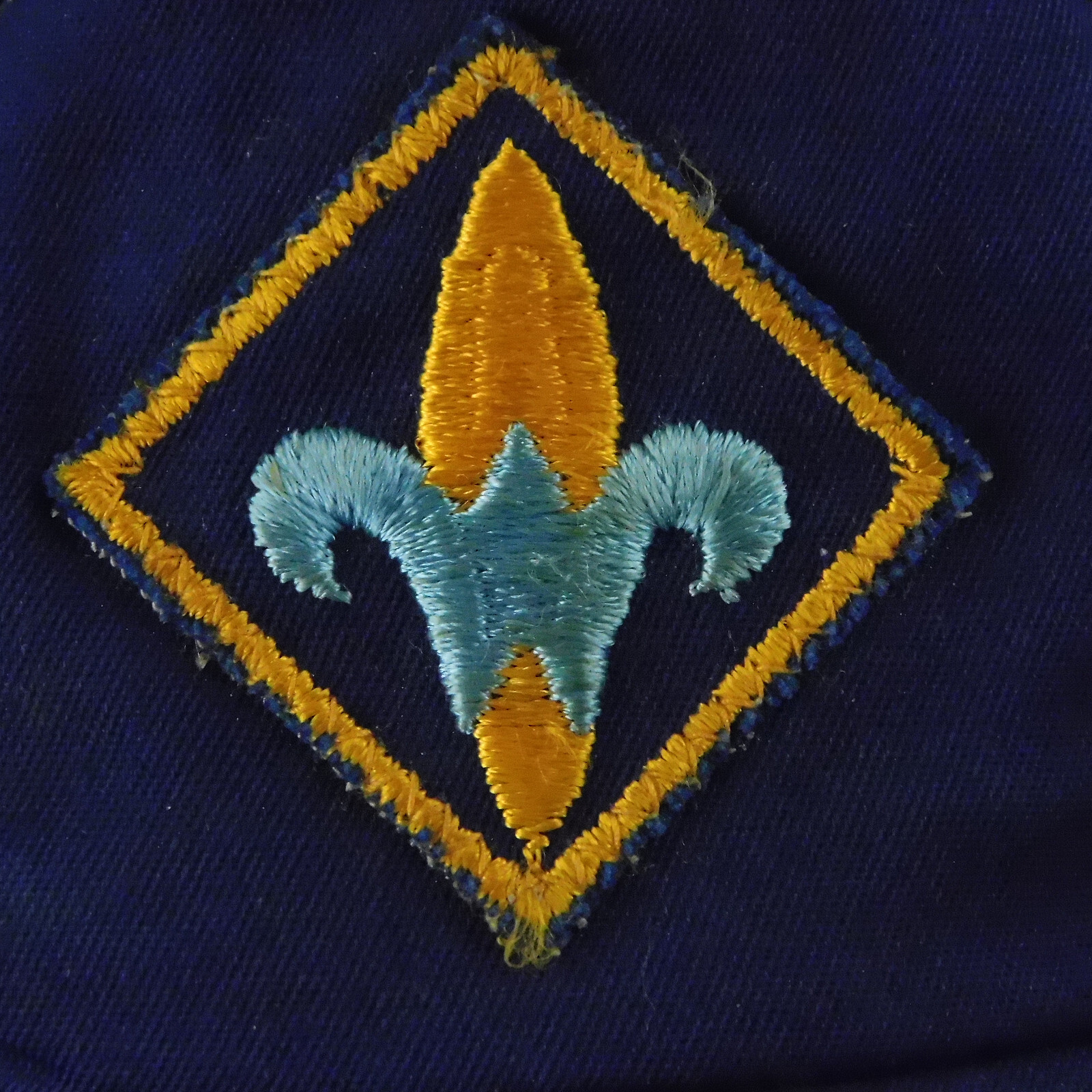 Vtg CUB SCOUT Youth Cadet Cap Hat Embroidered Hook & Loop Adjustable NAVY BLUE