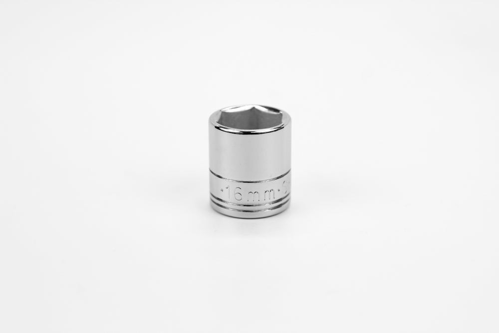 SK Tools Socket - Chrome, Standard, Metric, 6 Point, 1/4" Drive, 16 Mm (SK40715)