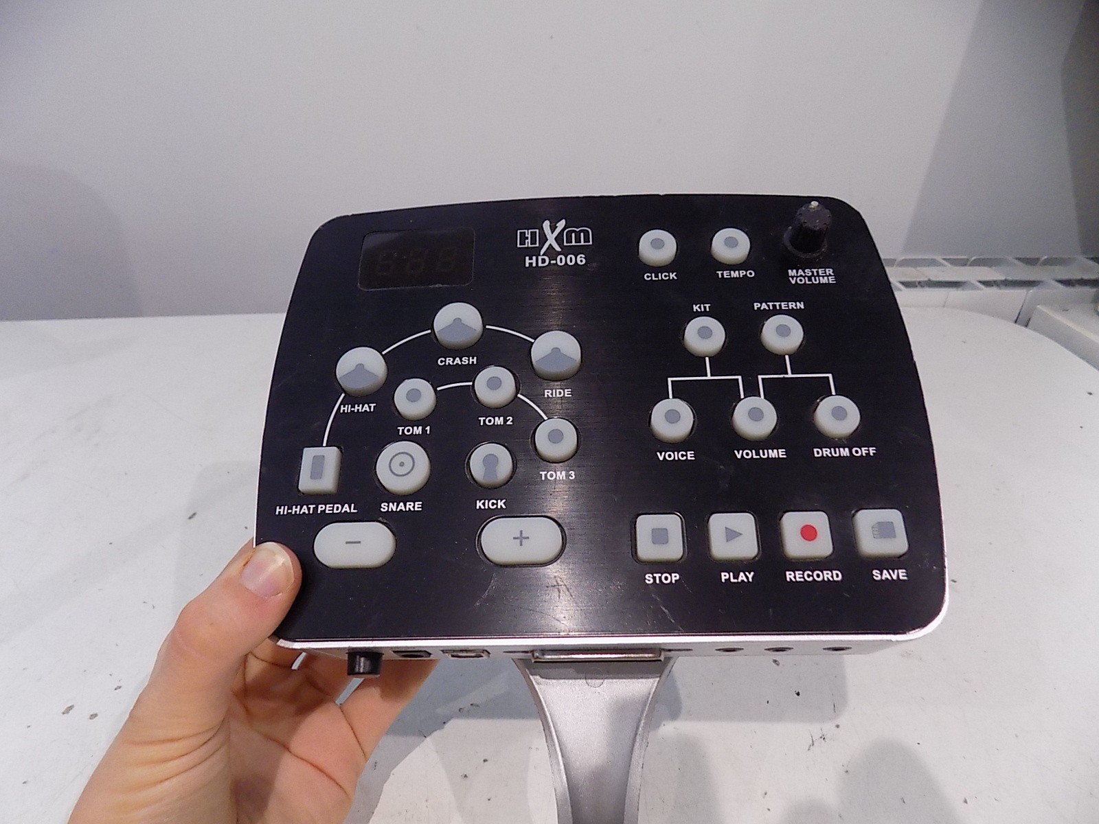 HXM HD-006 Electronic Drum Main Module Only Silver Pre-owned