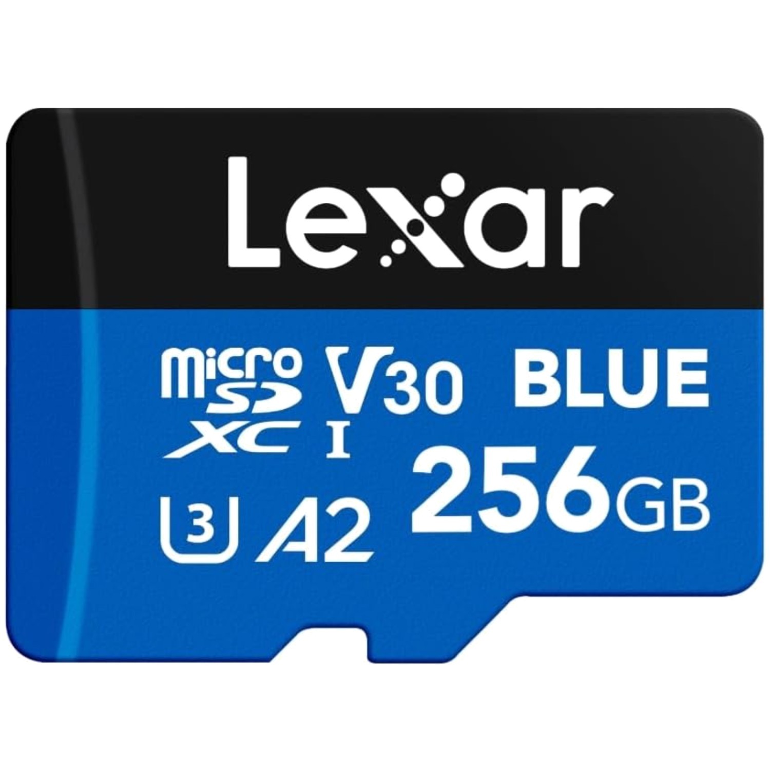 256GB Blue MicroSD Card with SD Adapter