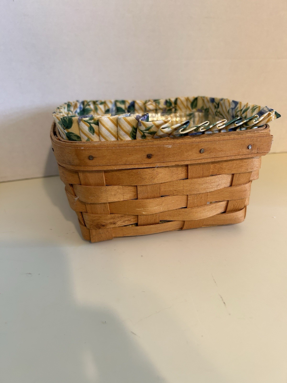 Longaberger Basket 1997 Rose Trellis Liner with Plastic Insert EUC