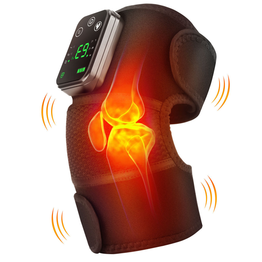 Electric Heated Knee Massager Joint Heating Vibration Pain Relief Physiotherapy