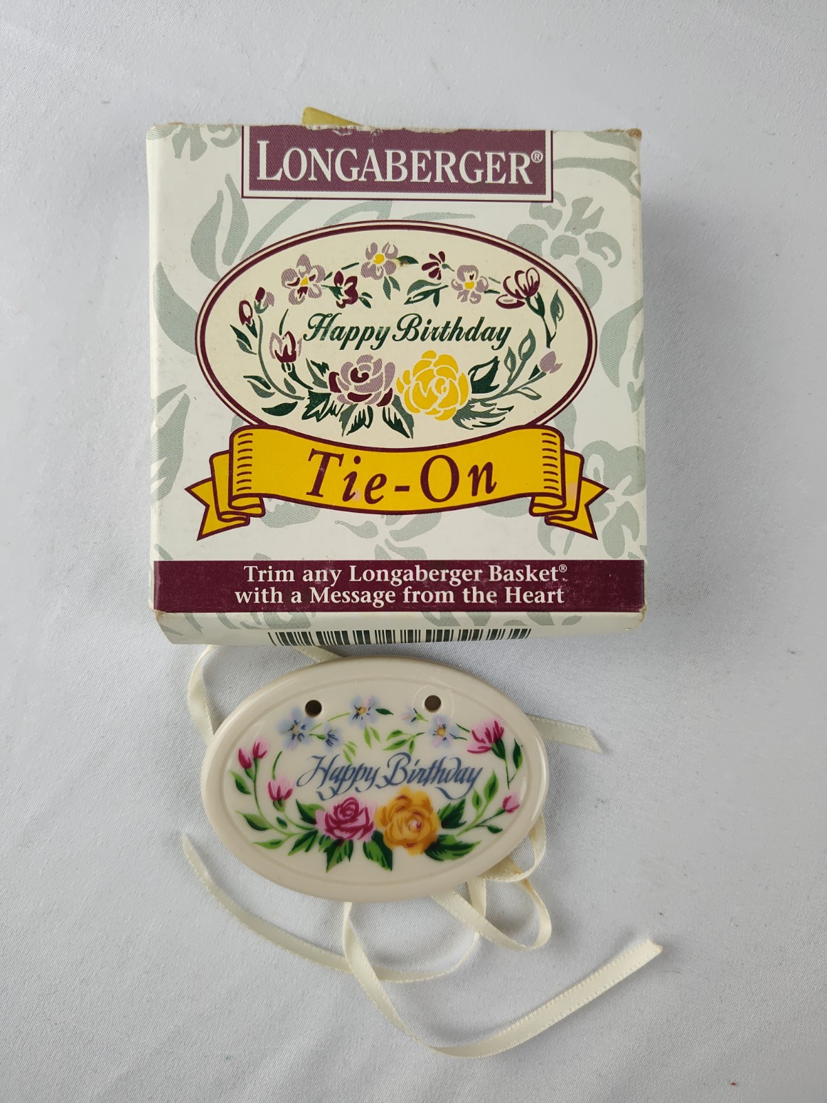 Longaberger “Happy Birthday” Tie-On