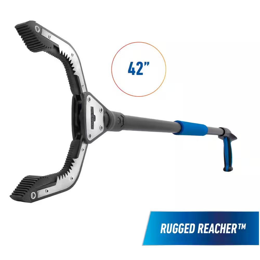 42.5” Rugged Reacher Grabber Tool with Rotating Head Outdoor Trash Picker Upper