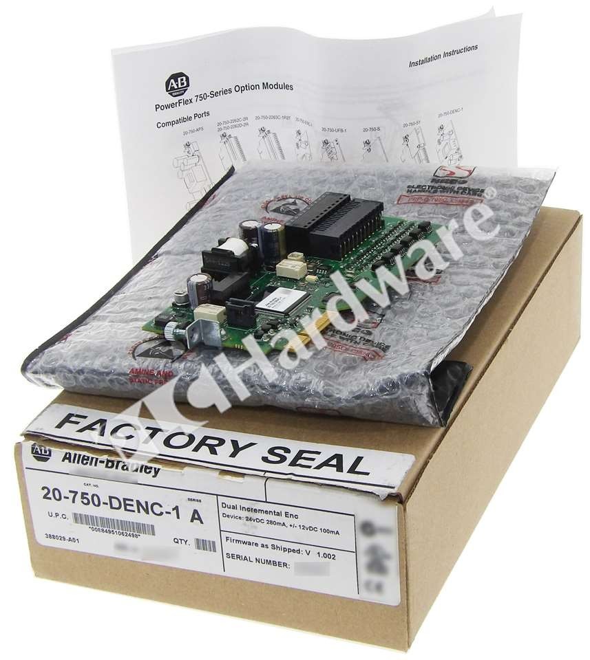 Surplus Open Allen Bradley 20-750-DENC-1 Ser A PowerFlex 750 Dual Encoder Module