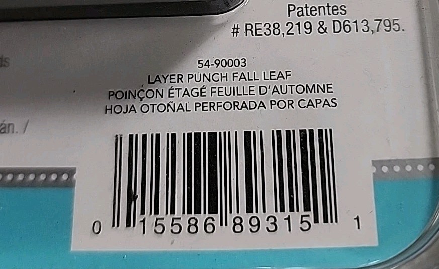 NEW EK Tools Autumn Fall Leaf Layering Punch 54-90003