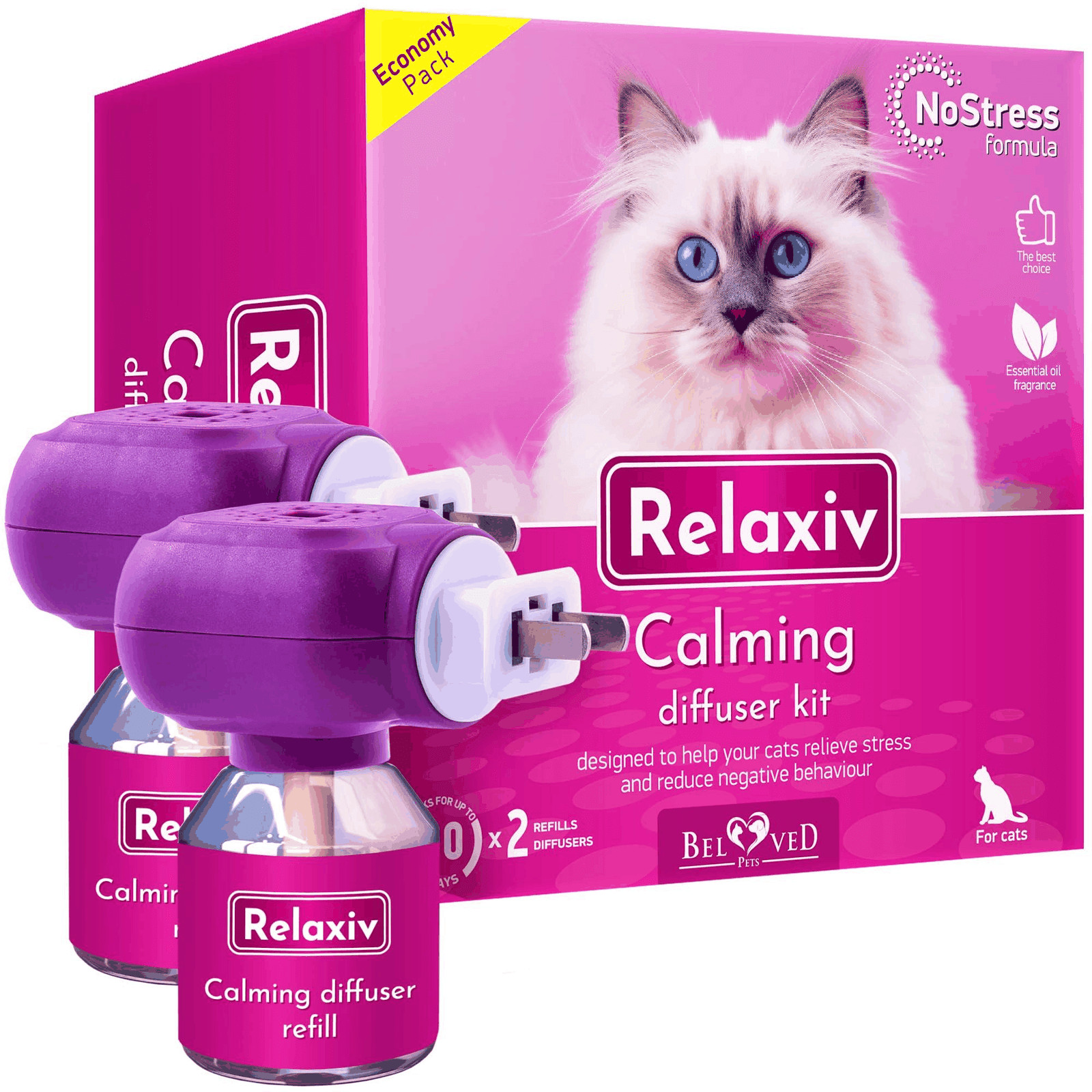 Beloved Pets Cat Calming Diffuser & Pet Anti Anxiety Products   Feline Calm