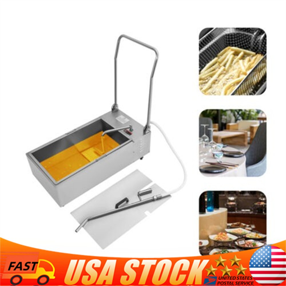 Commercial Deep Fryer Filter 55L Fryer Oil Filter Machine Cooking Oil Filtration