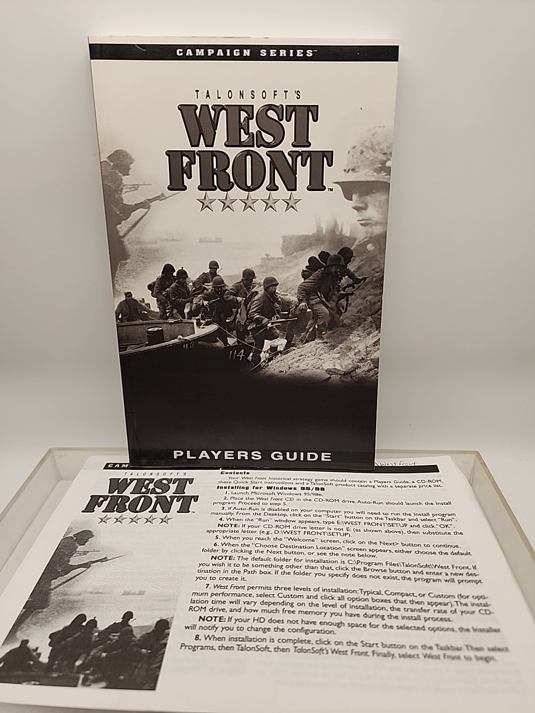 WEST FRONT PC PLAYER'S GUIDE BY TALONSOFT 1997 Used