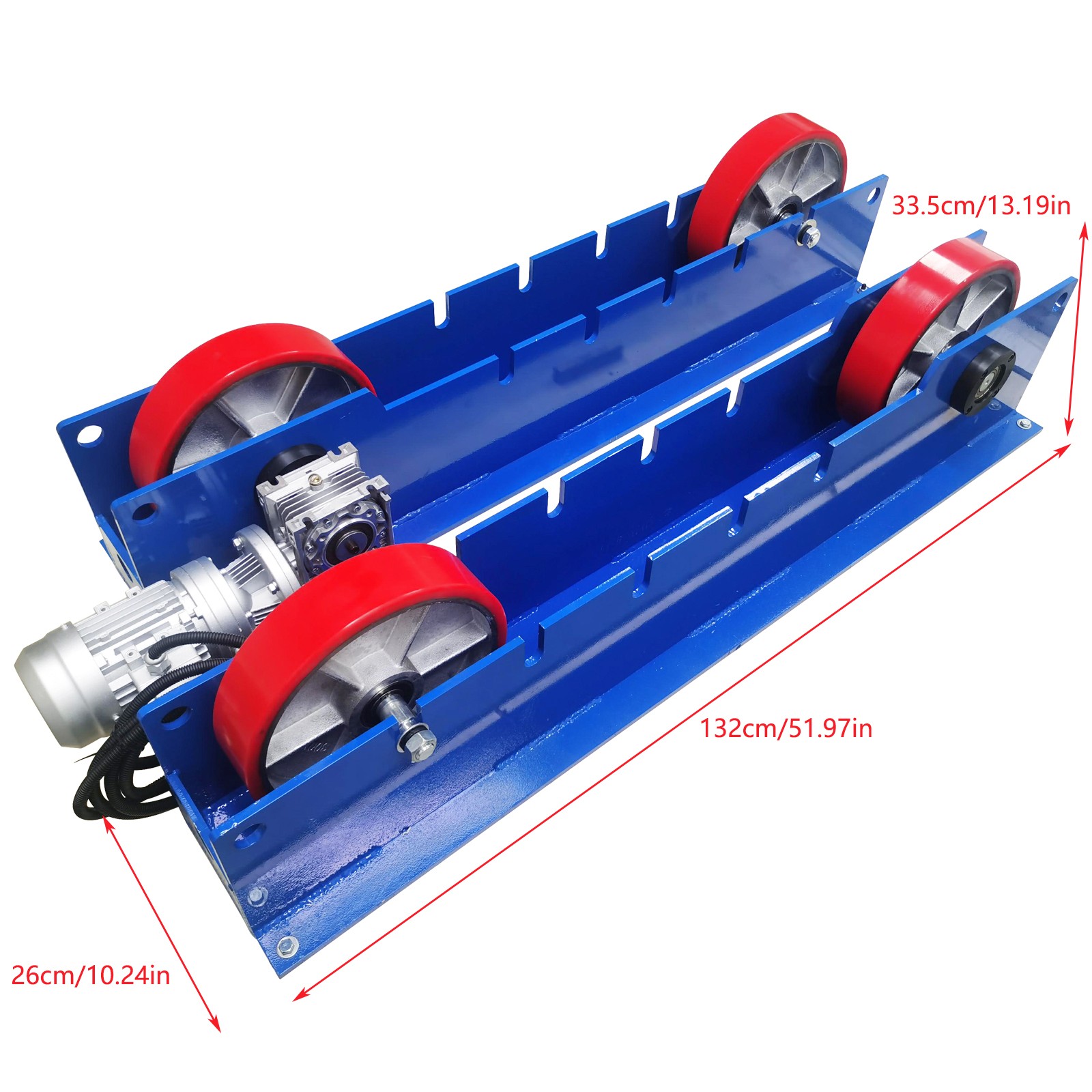 4"-78.7" Welding Roller Frame 220V SingleMotor Adjustable Welding Turning Roller