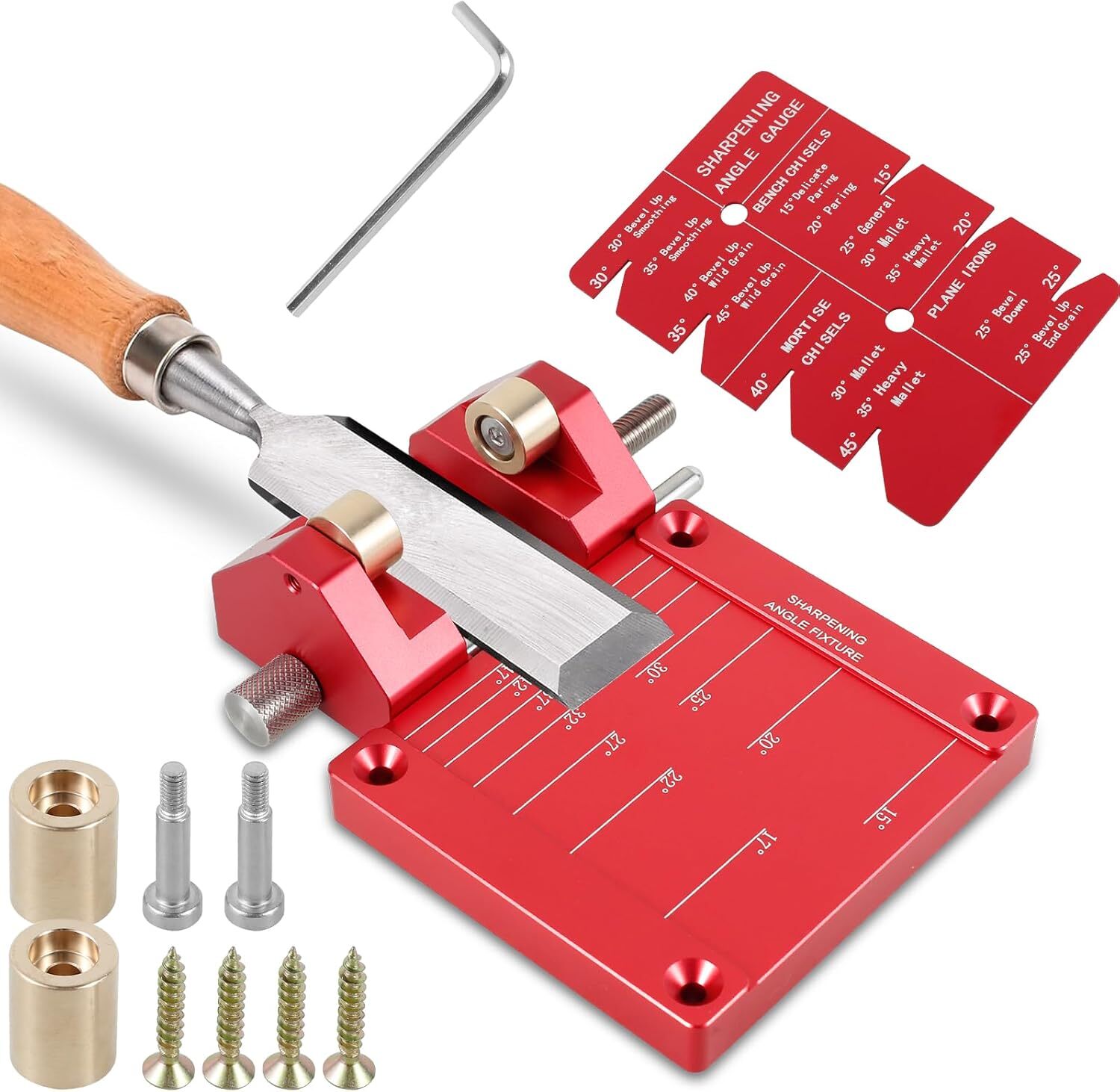 For Woodworking Chisels Precise Chisel Sharpening Jig Kit Honing Guide System🪈