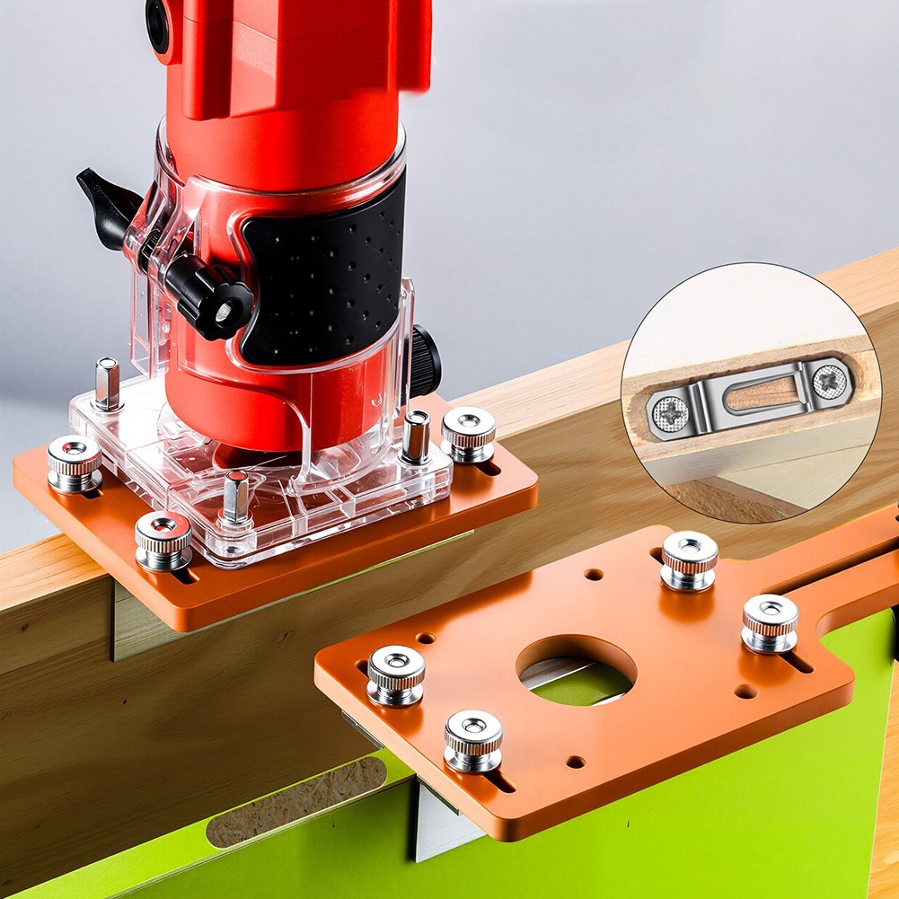 Wood Router Tool With Adjustable Slotting Base For Applications In Crafting