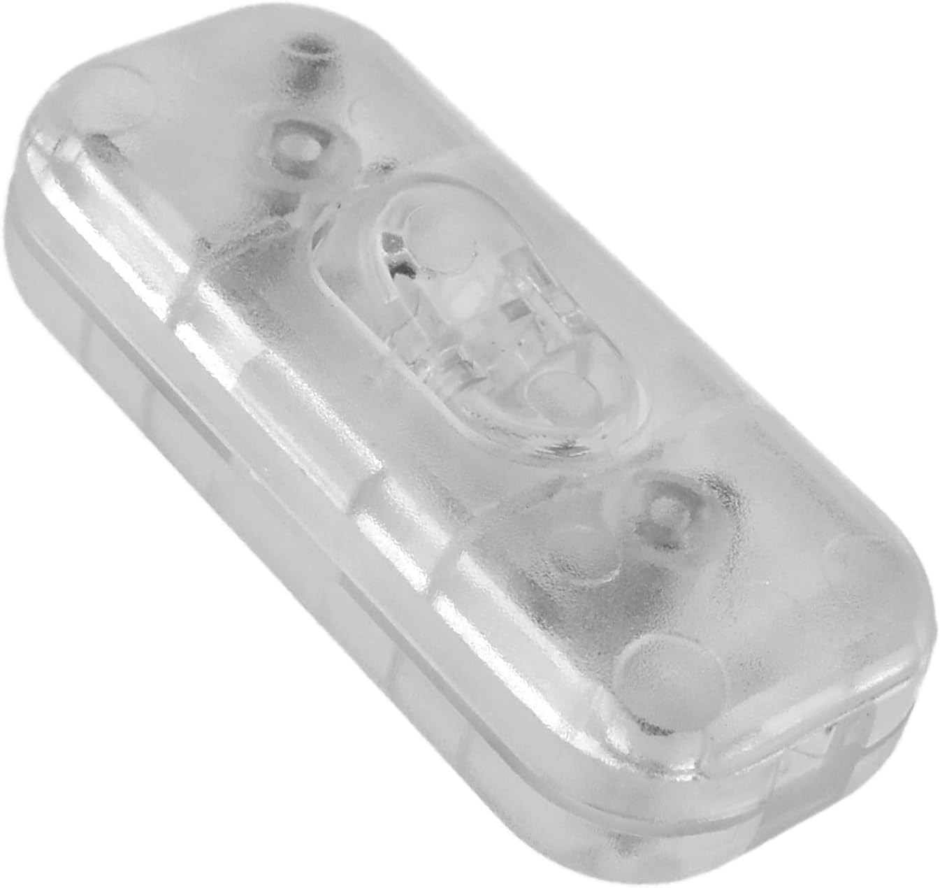 Inline Cord Switch AC 250V 6A On Off Rocker Lamp Switch Clear