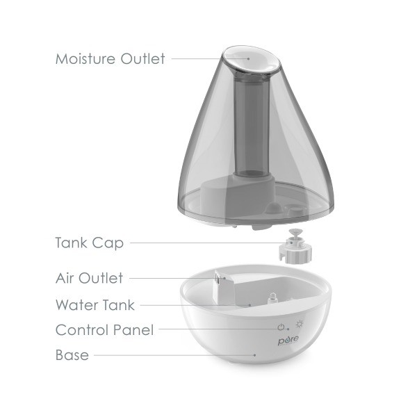 MistAire Drop Ultrasonic Cool Mist Humidifier