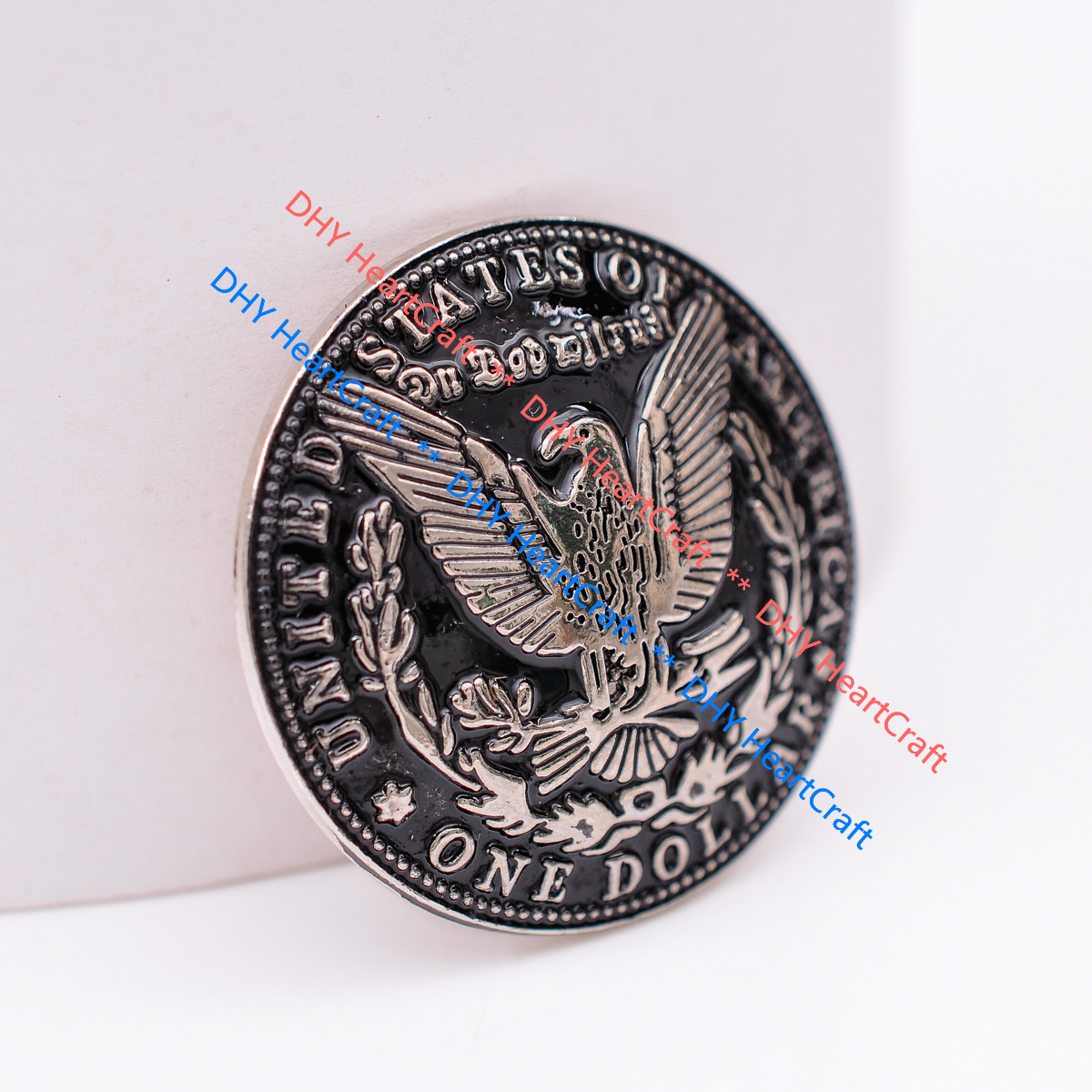 10X Silver Morgan Dollar Eagle Replica Coin Leathercraft Conchos Screwback 38MM