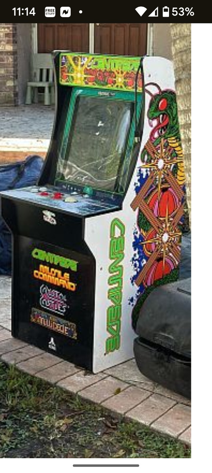 RETROCADE 4 in 1 Full Size Arcade Game Multicade CLASSIC ( Not Working ) You Fix