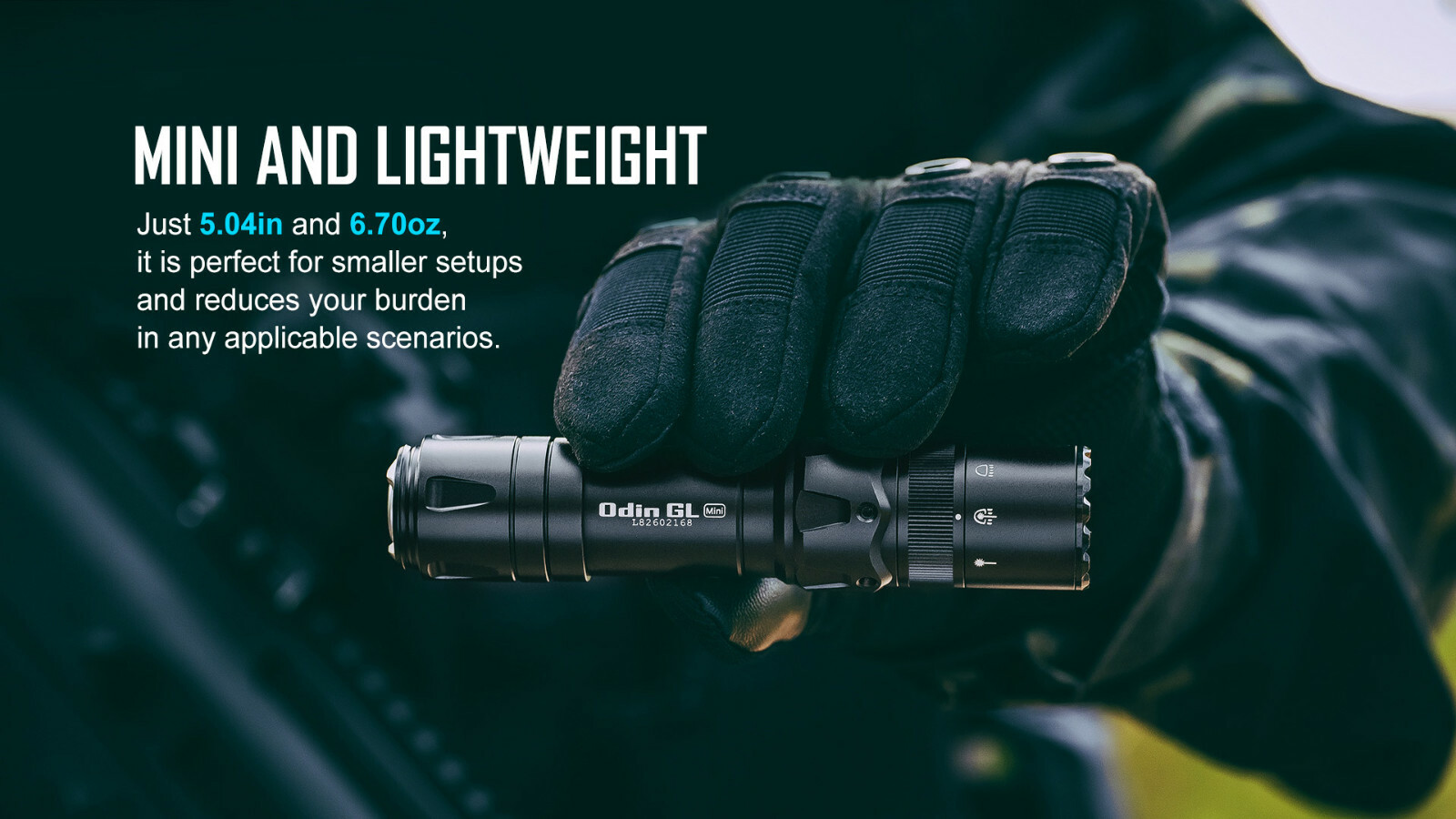 Olight Odin GL Mini Tactical Rechargeable Flashlight Green Laser Combo Picatinny