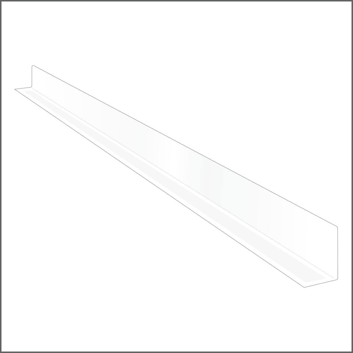 50 Pack Shelf Dividers for Retail Stores, 1" H x 13-9/16" L, 15 mil Clear PVC...