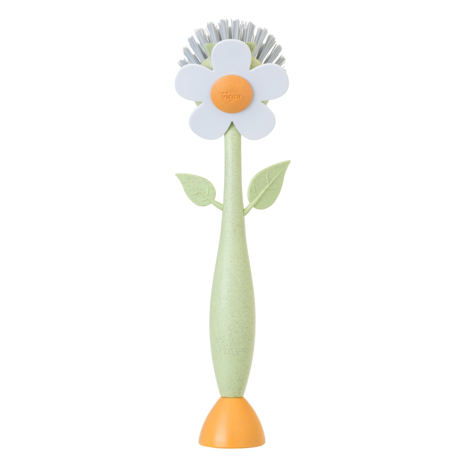 Vigar Florganic Daisy-Shaped Dish Brush, a Dish Brush with Handle, and a Dish...