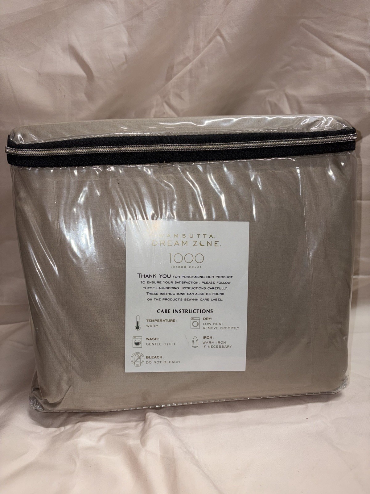 BNWT WAMSUTTA DREAM ZONE 1000 THREAD COUNT CALIFORNIA KING FLAT SHEET IN BEIGE