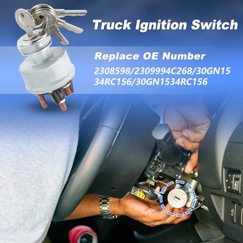 Ignition Switch Assembly Kit with 4 Door Lock Cylinders & 4 Keys for Peterbilt