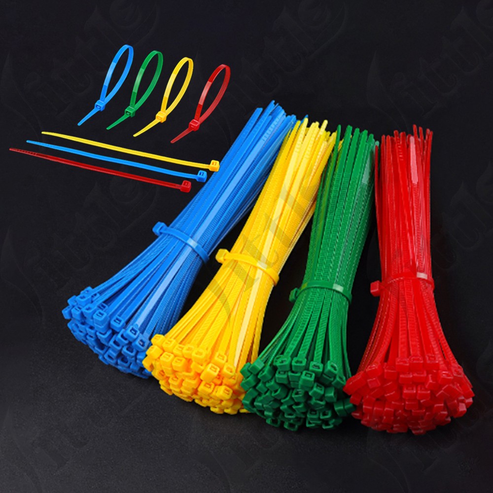 Nylon Plastic Cable Ties Zip Tie Wraps Coloured 100/150/200/250/300/450/500mm