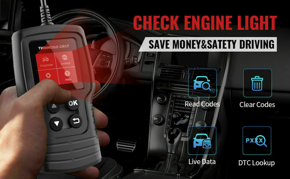 Thinkcar CR17 OBD2 Automotive Diagnostic Tool Engine Fault Code Check Scanner