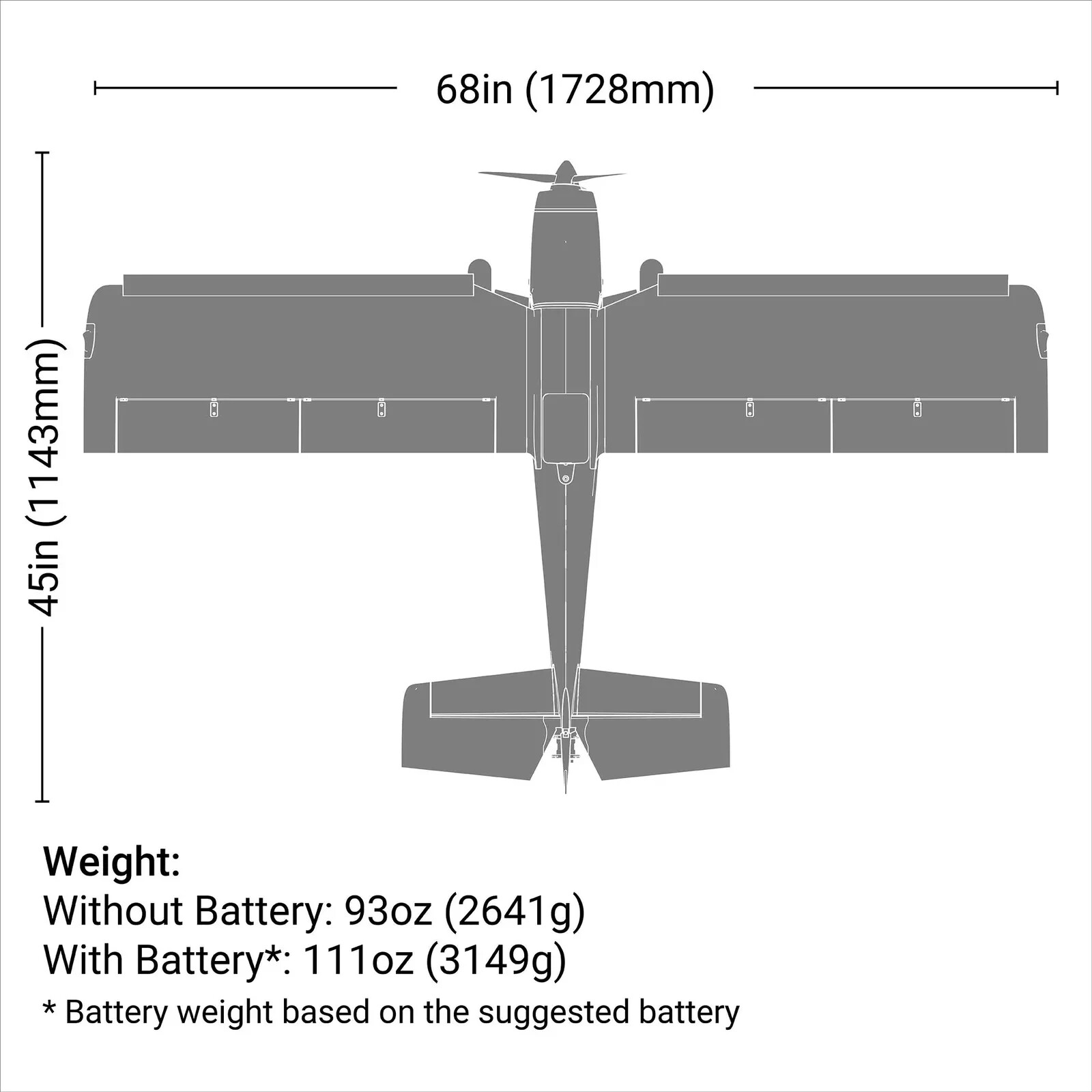 E-flite EFlite Super Timber 1.7 BNF Bind In Fly Basic Electric Airplane EFL02550