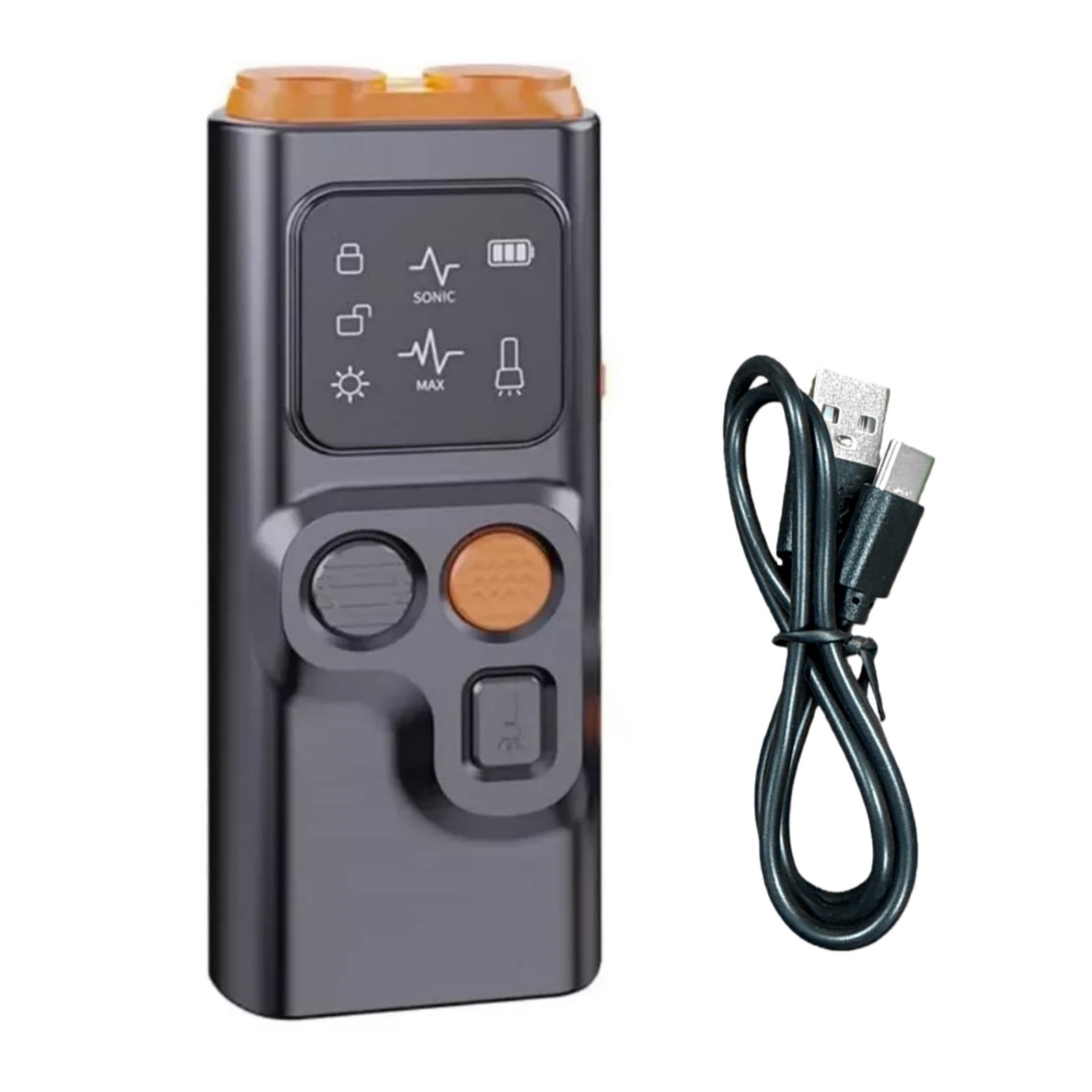 Ultrasonic Dog Training Device with Bark Deterrent and LED Flashlight Feature
