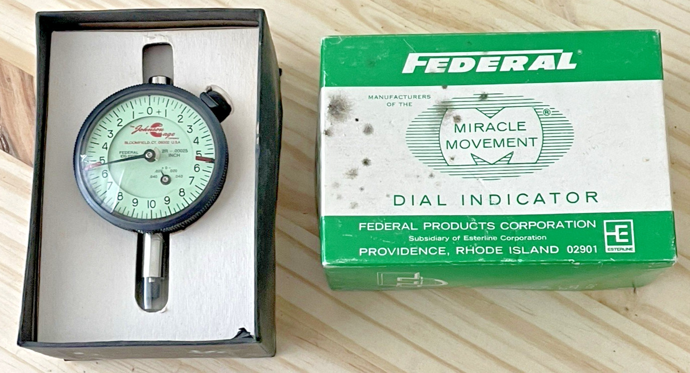 Federal / Johnson Gage Dial Indicator VINTAGE