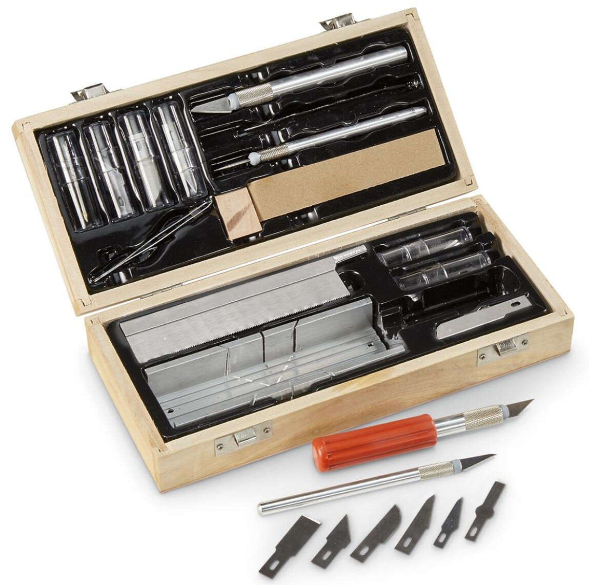 HAWK ( PL1630 ) 30 Pc Hobby Knife Set Carving, Model Building, Molding Cutting