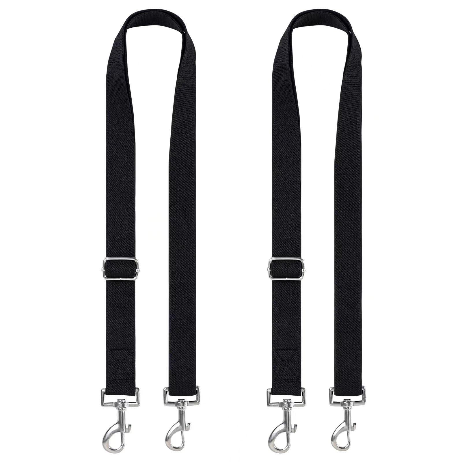 2 Pcs Adjustable Horse Blanket Sheet Leg Straps with Double Swivel Snaps