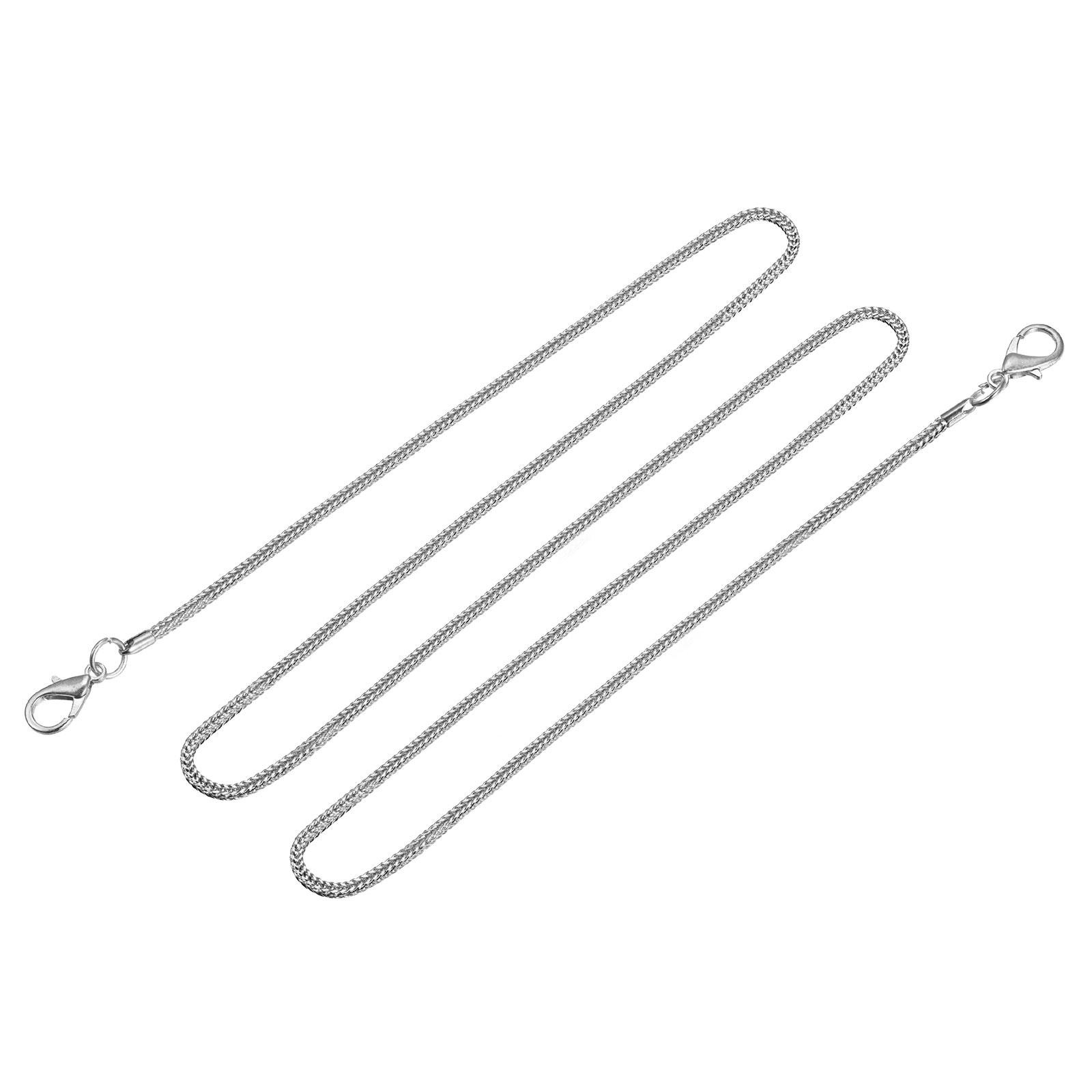 Purse Chain Strap, 43" Purse Straps Shoulder Cross Body Replacement Strap Silver