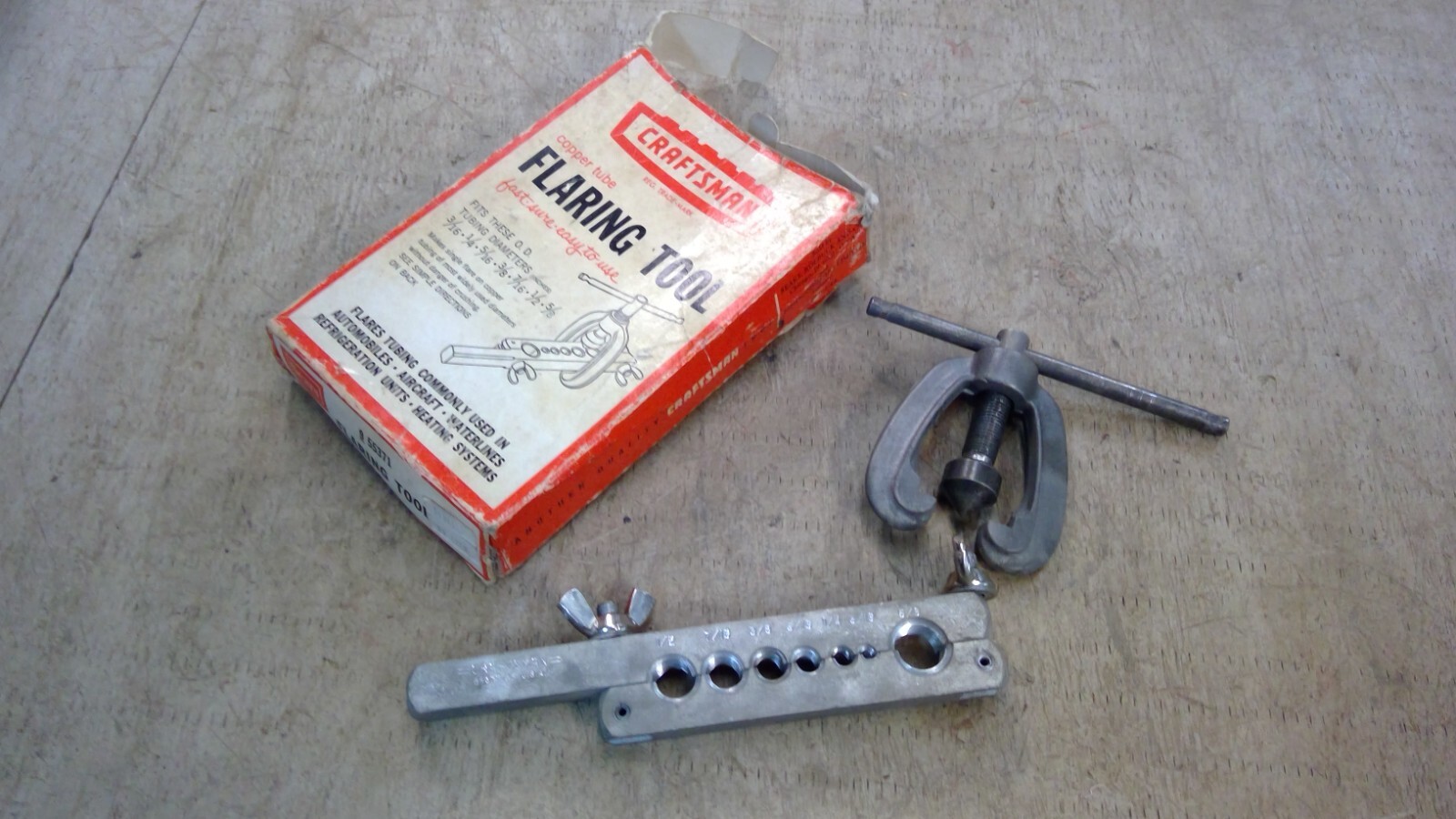 Vintage Craftsman No.  55371 Copper Tube Flaring Tool Pipe Made In Usa