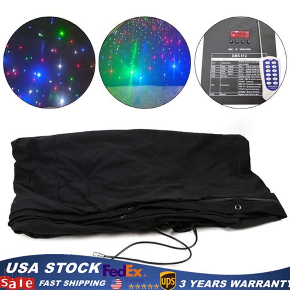 10x6.5ft Stage Star Light Led Backdrop Wedding Party Curtain Retardant Dj Pub