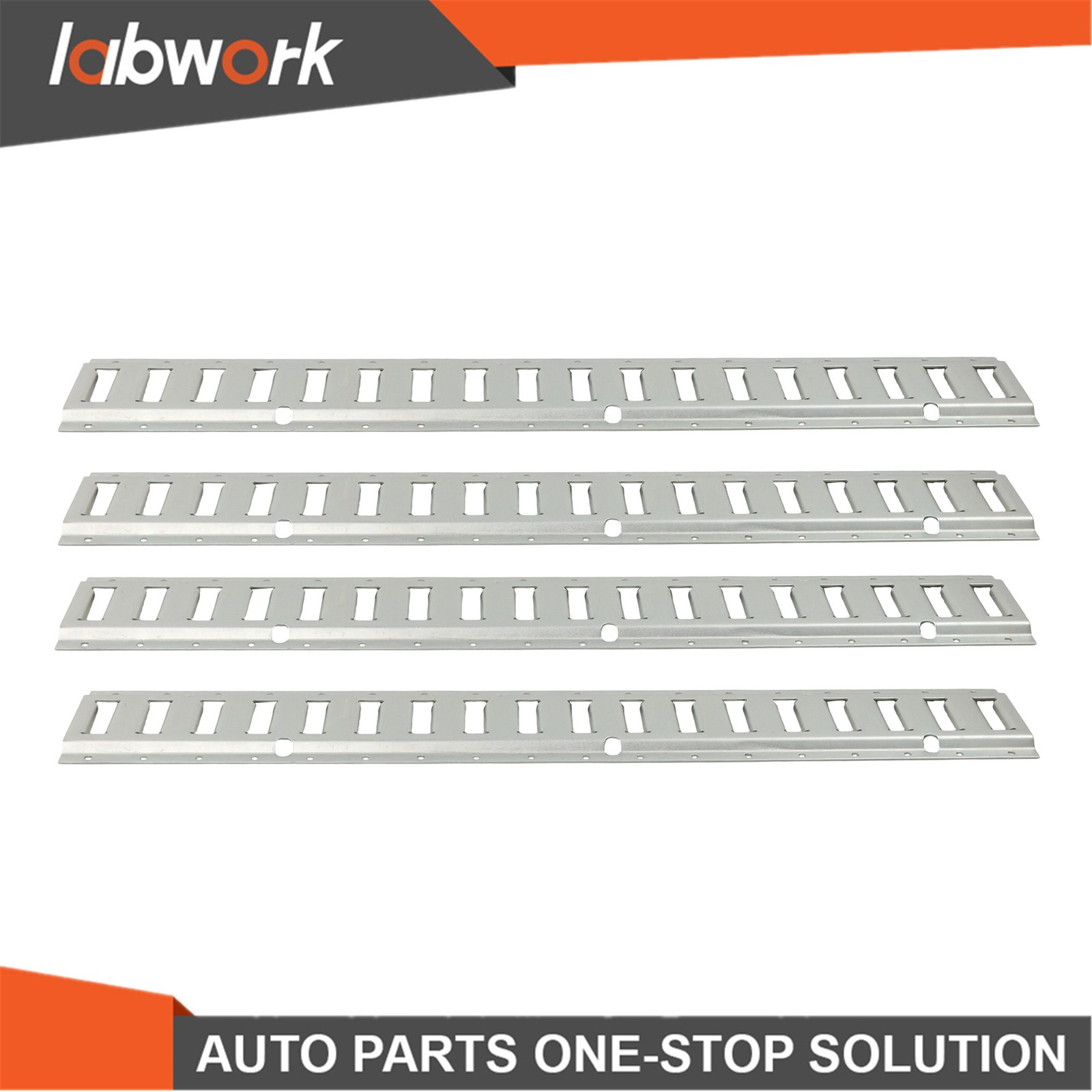 Labwork 4 Pack 3' E Track Tie Down Rail Kit with Powder-Coated Steel For Garages