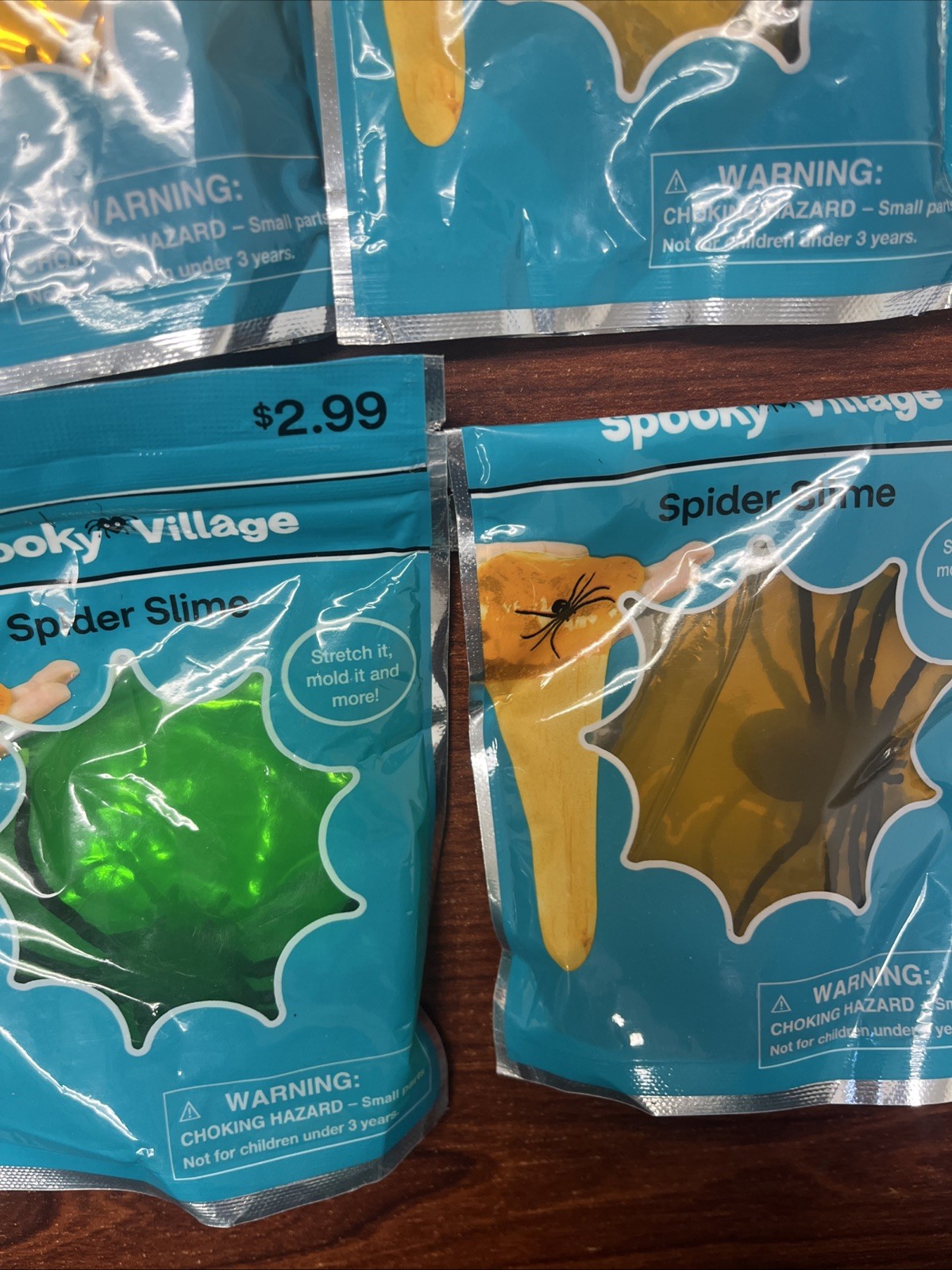 Spooky Village spider slime six pack