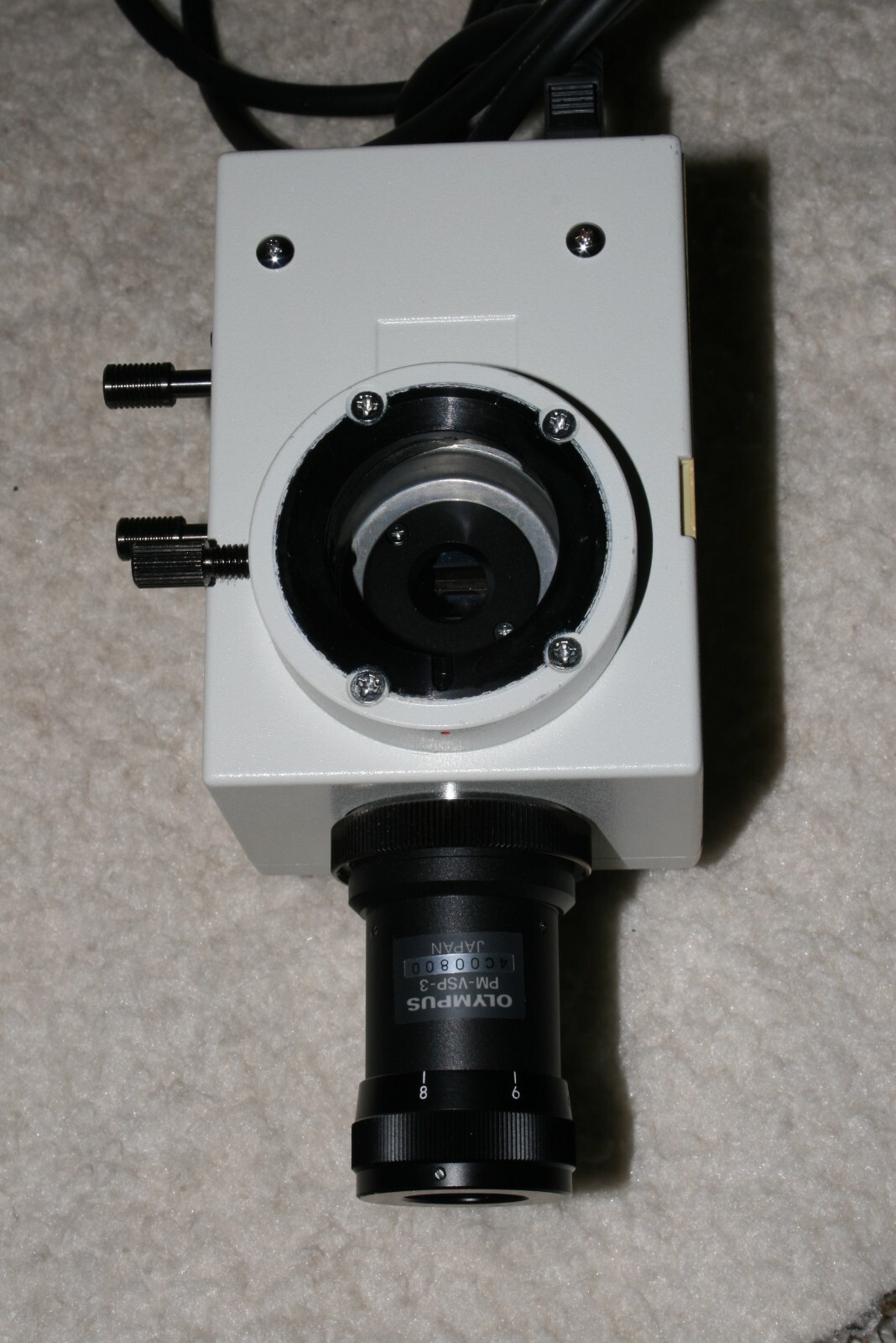 OLYMPUS MICROSCOPE CAMERA ATTACHMENT PM-PB20 W. Olympus Eyepiece ,Adapter, Cable