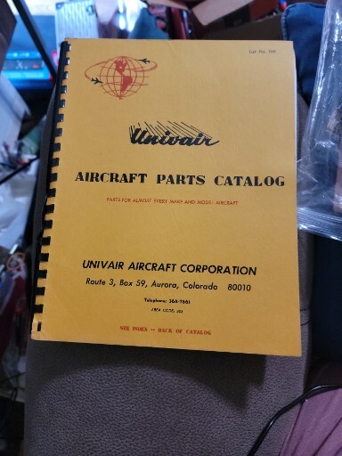 VINTAGE UNIVAIR AIRCRAFT CATALOG NO 169