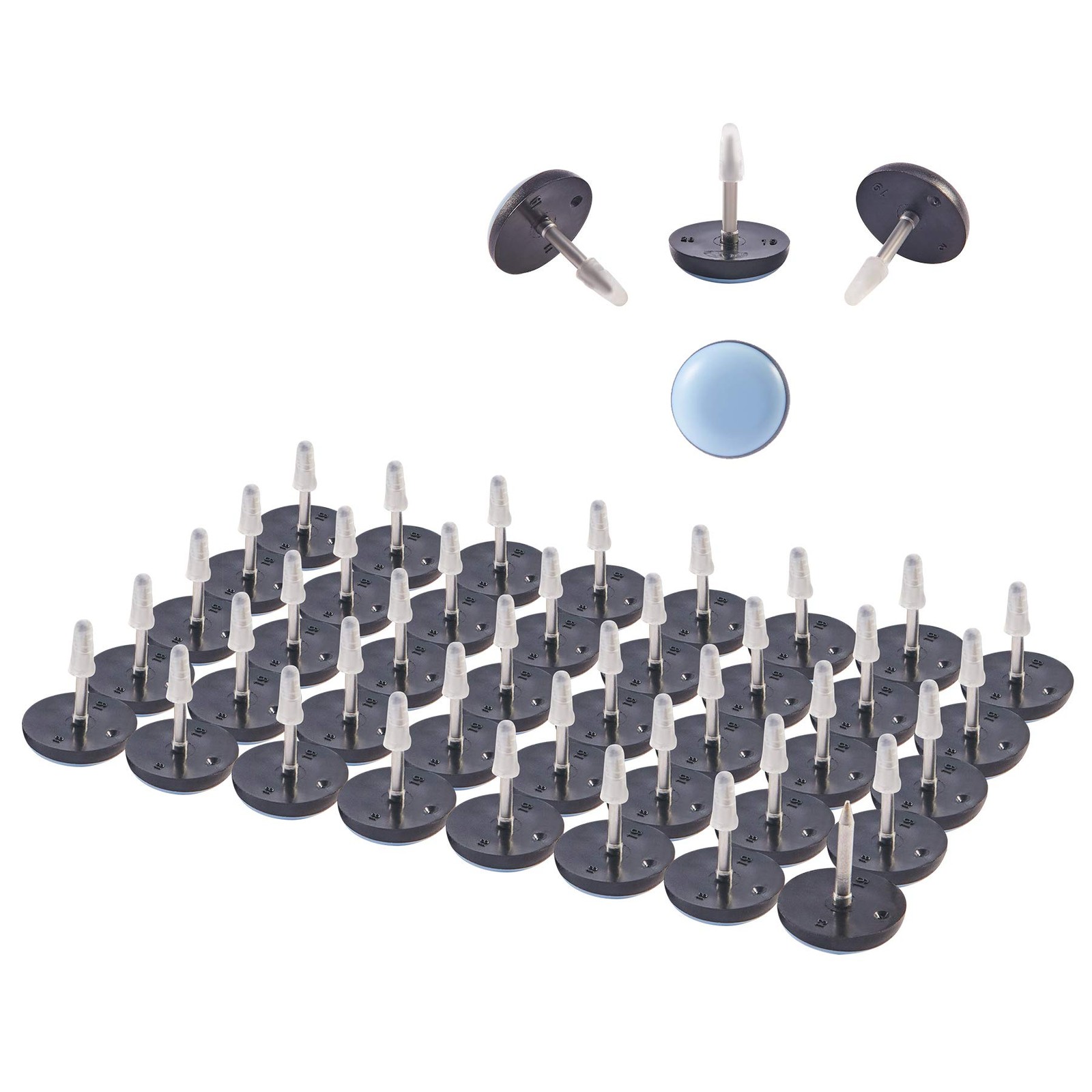 Co-z 40 Pack 0.75 Nail On Furniture Sliders, Chair Glides, Chair Leg
