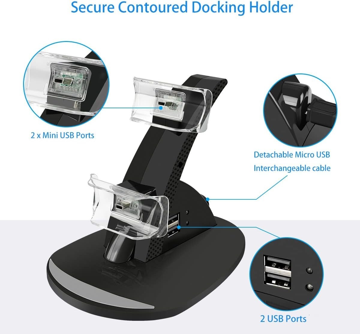 PS3 Controller Charger, Dual Console Charger Charging Docking Station Stand for