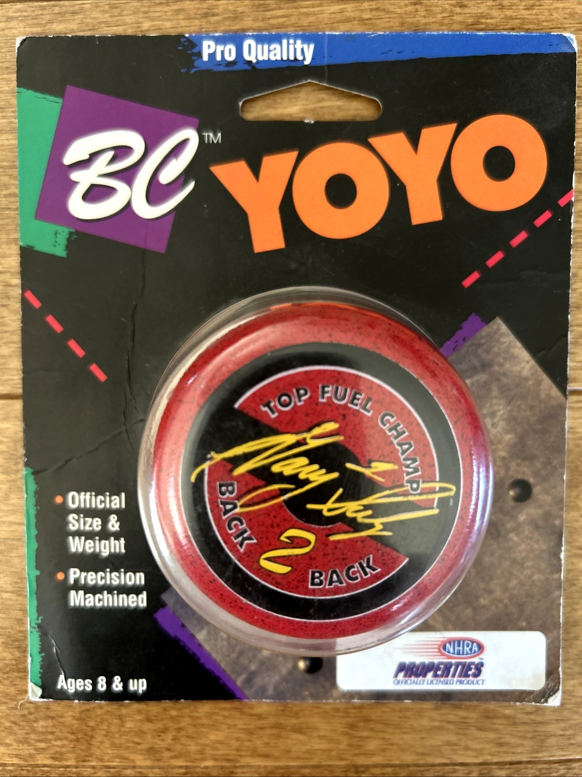 Vintage BC Wood YOYO Gary Scelzi Top Fuel Champ Back 2 Back NHRA 1999 NEW Sealed