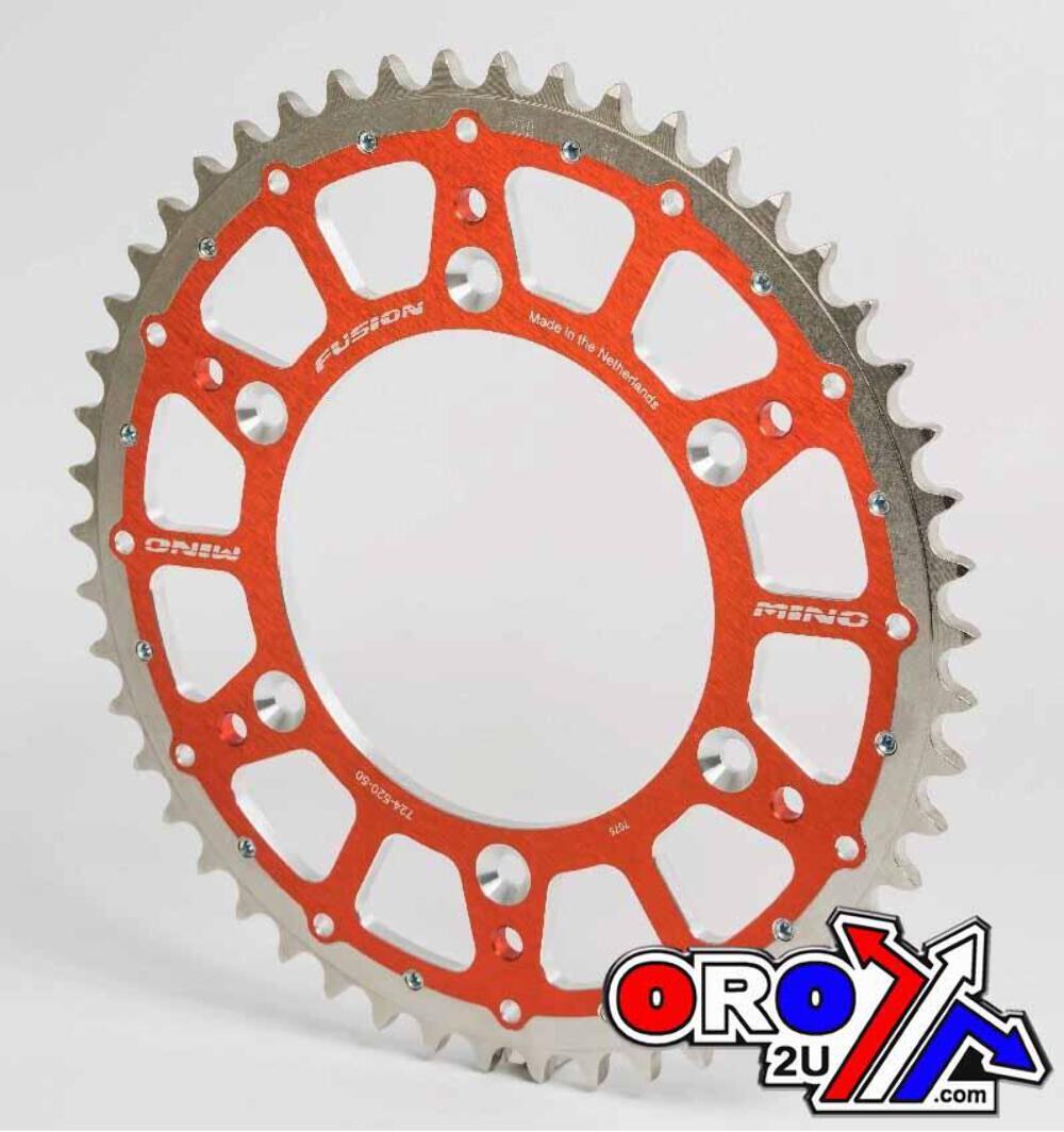 MINO Mino Rear Sprocket Fusion 2-ring, 23-741-49 Steel/alloy Orange