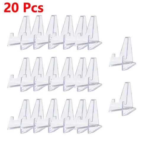 * 20 DISPLAY EASEL STANDS To Display Graded Or Challenge Coins CLEAR ACRYLIC