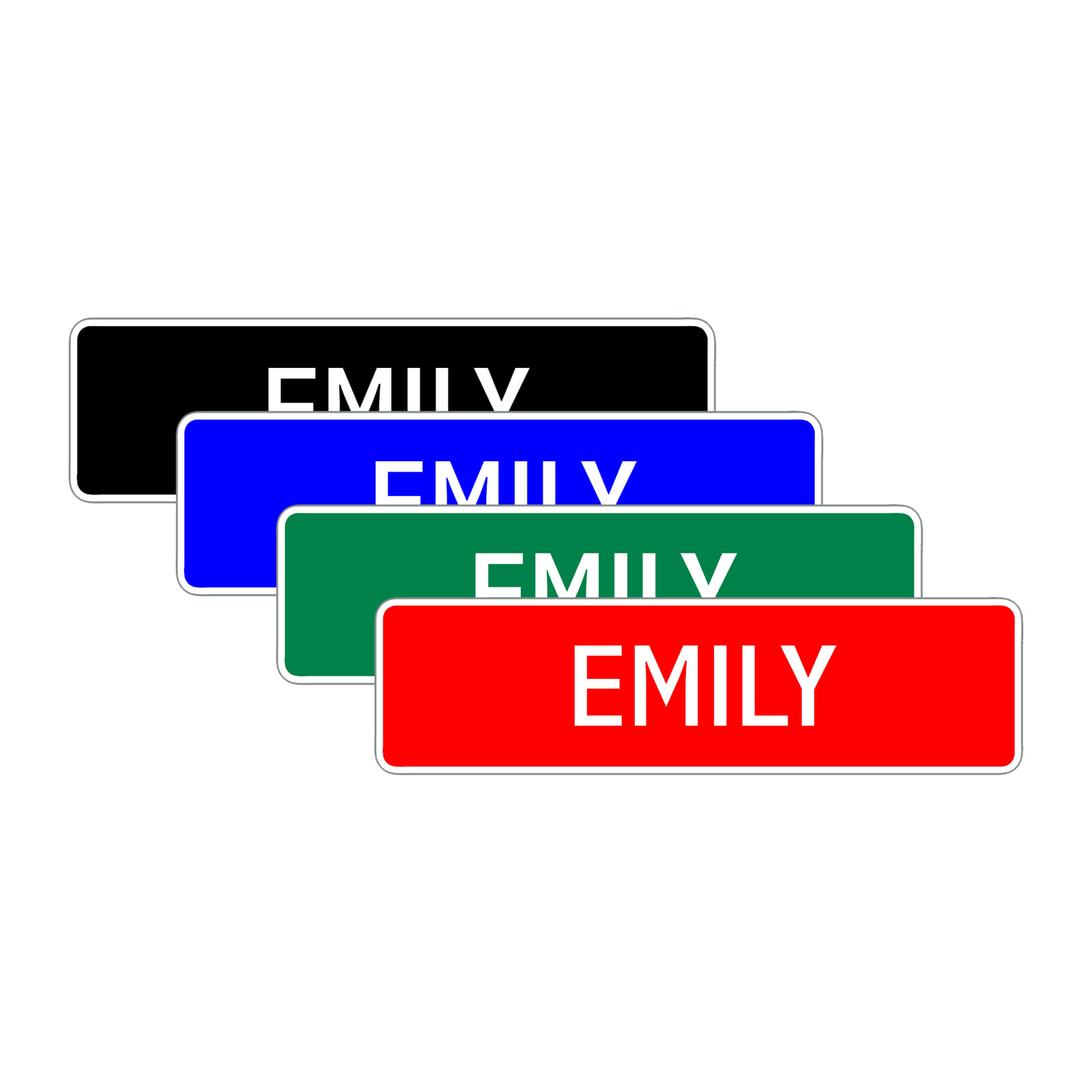Emily Street Sign Room Home Wall Décor Children's Name Gift Aluminum Metal Plate
