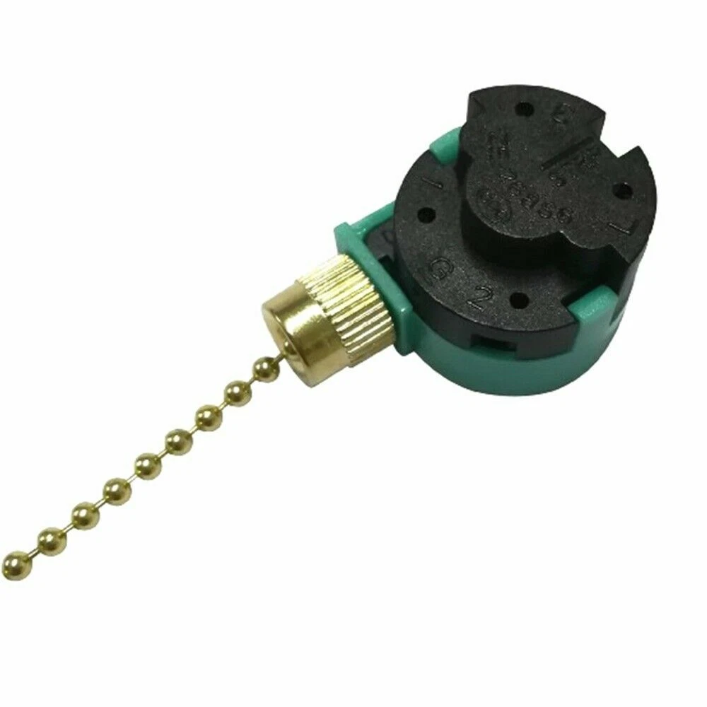 For ZING EAR ZE-268S6 Pull Chain Switch 4Wire 3 Speed Ceiling Fan Switch 6A 125V