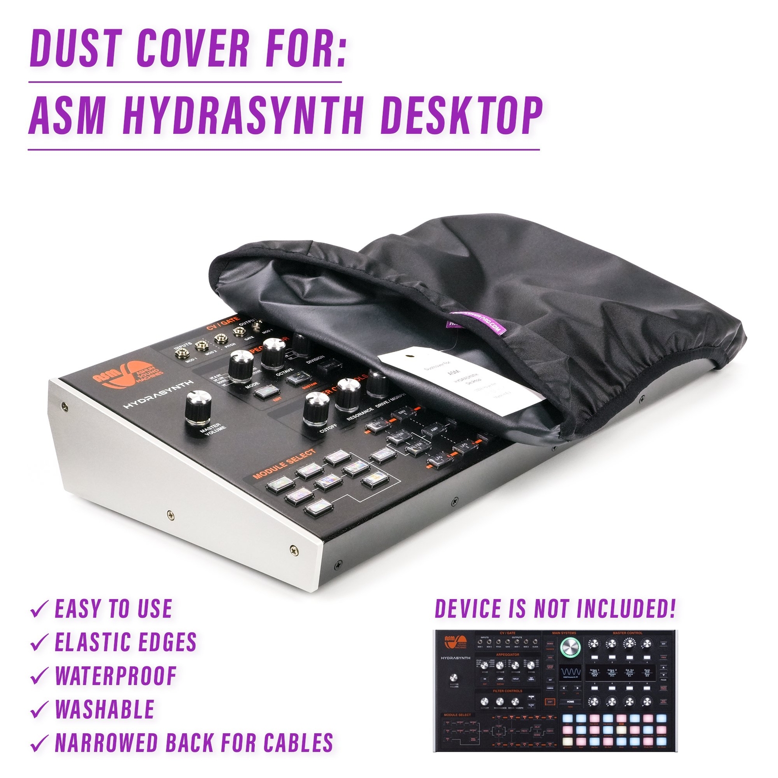 DUST COVER for ASM Hydrasynth Desktop