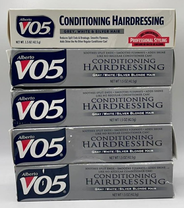 5PK VO5 Conditioning Hairdressing ~ 1.5 OZ EA ~ Gray, White, Silver Hair ~ READ