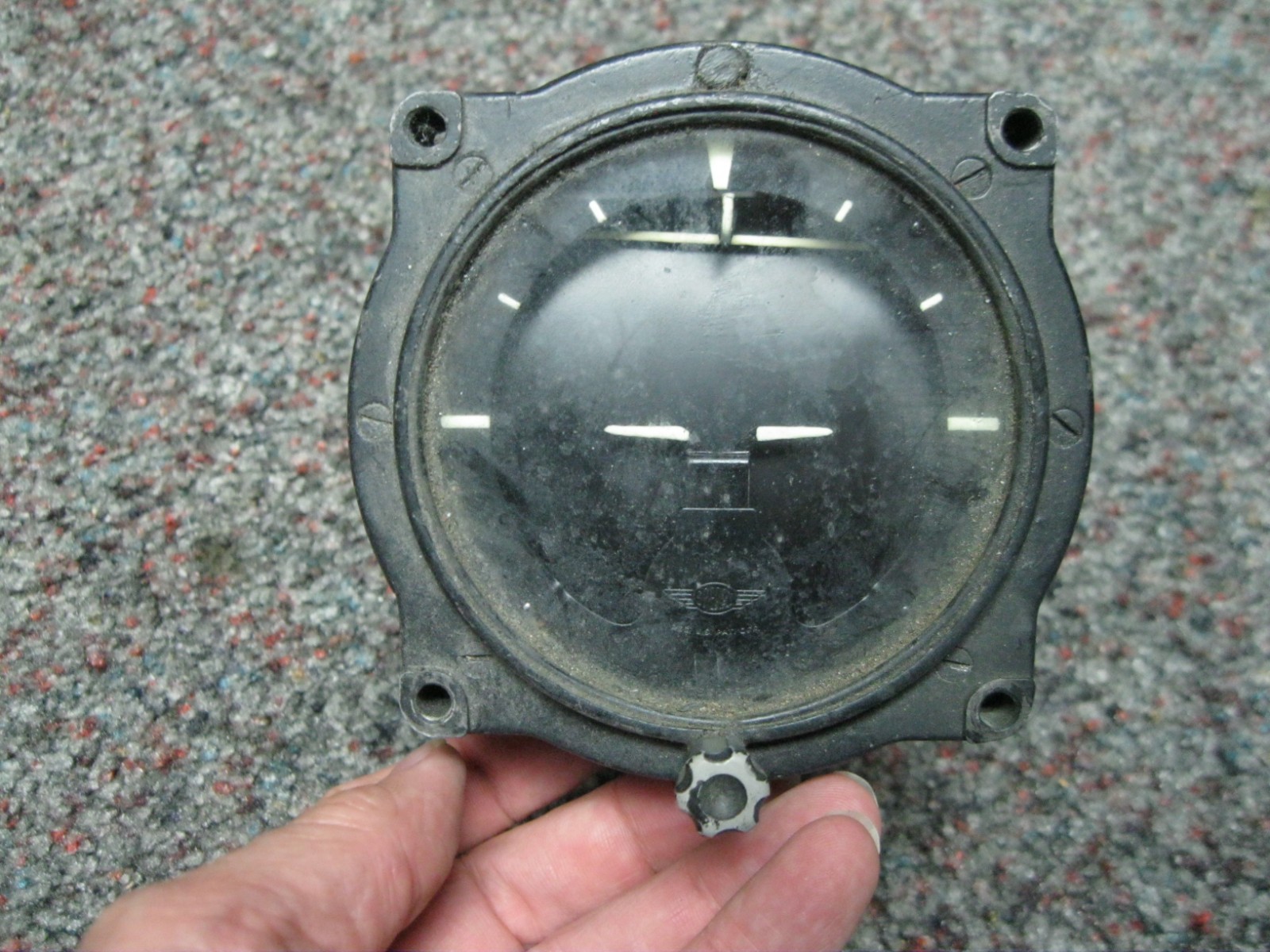 VINTAGE Sperry Gyro Horizon indicator AN5736-1 Untested (missing lock)